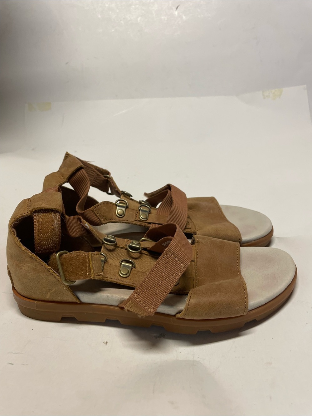 Sorel Torpeda Carly Sandal NL2241-286 Leather Lug Sole Women Size US 7 EU 38